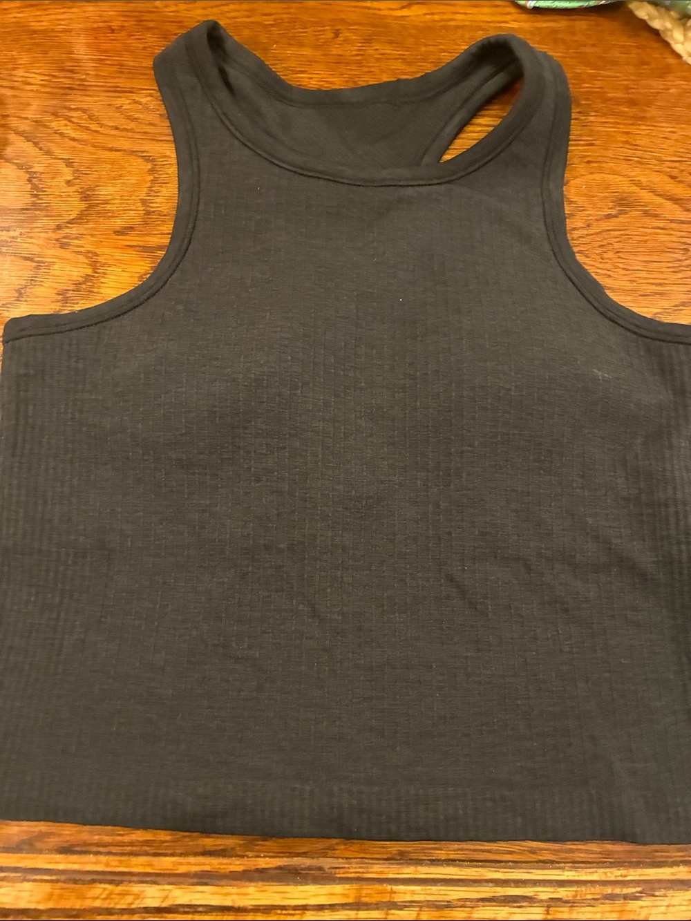 lululemon athletica Black Ribbed Racerback Tank
